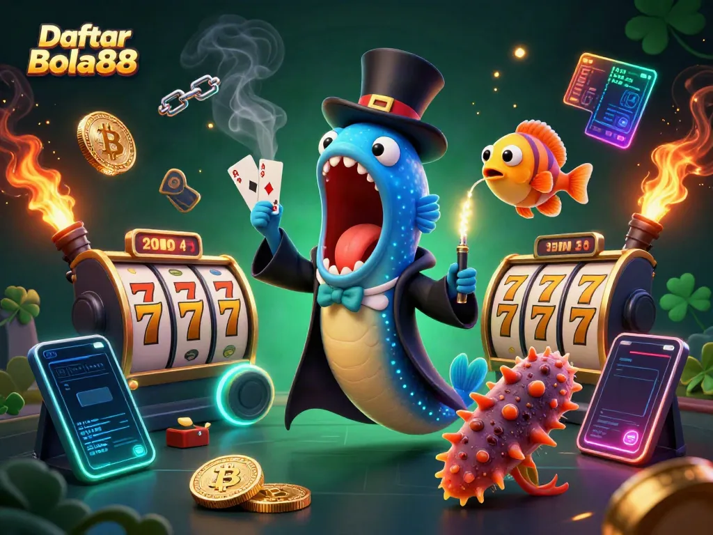 Experience excitement with Daftar Bola88 in a vibrant scene of underwater casino magic.