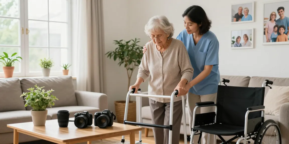 Buy nobility aids and enhance mobility for seniors in a bright, supportive home setting.