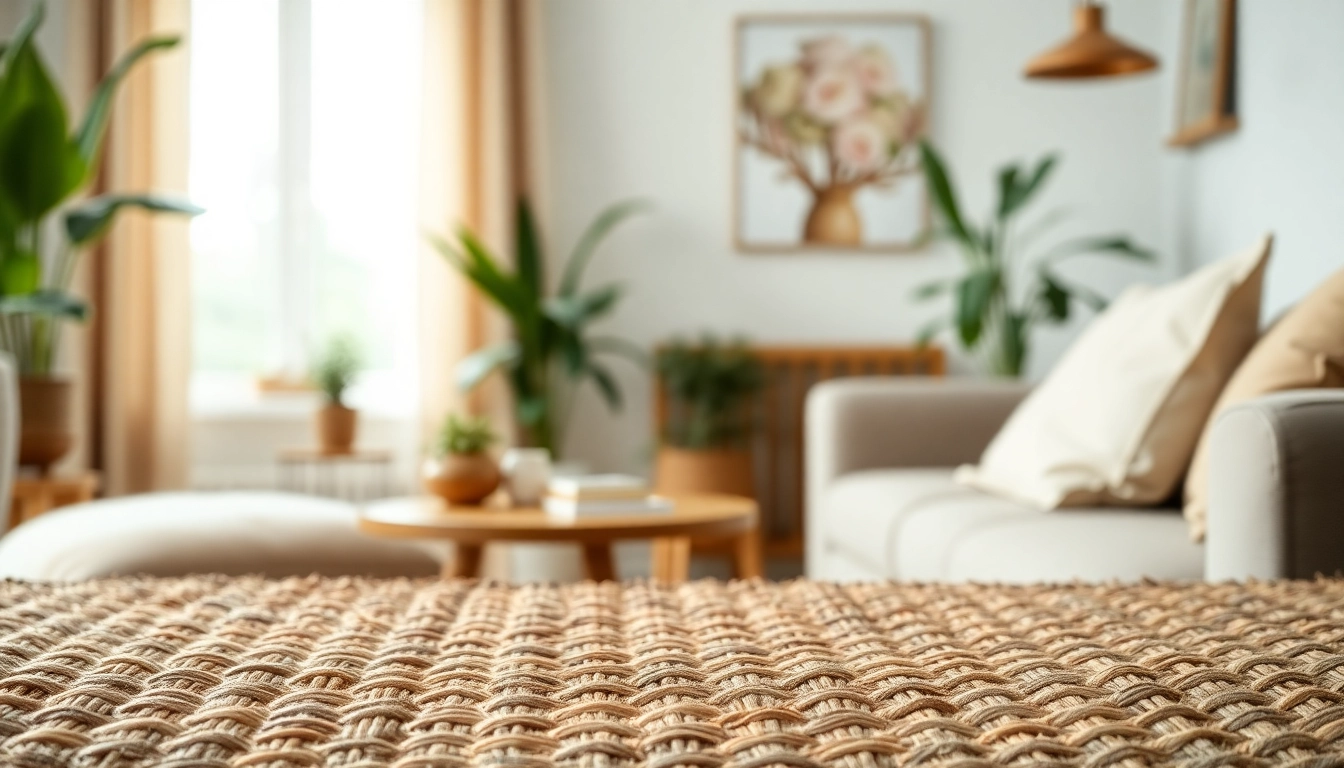 Die Nagermatte in einem gemütlichen Wohnzimmer, das natürlichen Komfort und Eleganz zeigt.