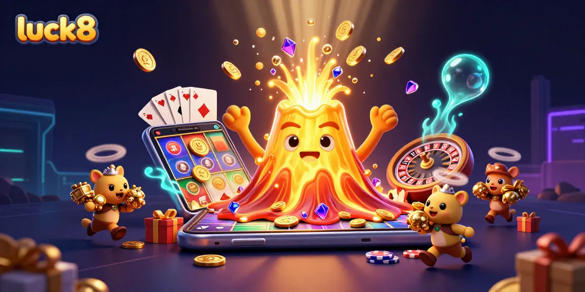 Spin the lucky reels with luck8 amidst treasures from the erupting volcano.