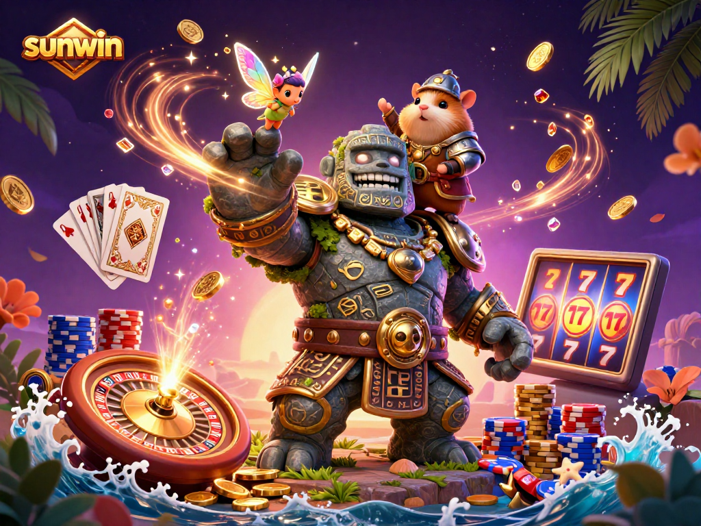 Experience winning moments with "sunwin" as a magical 3D casino adventure unfolds.
