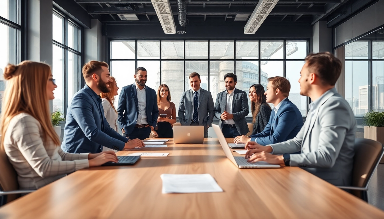 Headhunter Ingenieure in einer modernen Büro-Umgebung, die Ingenieure beraten.