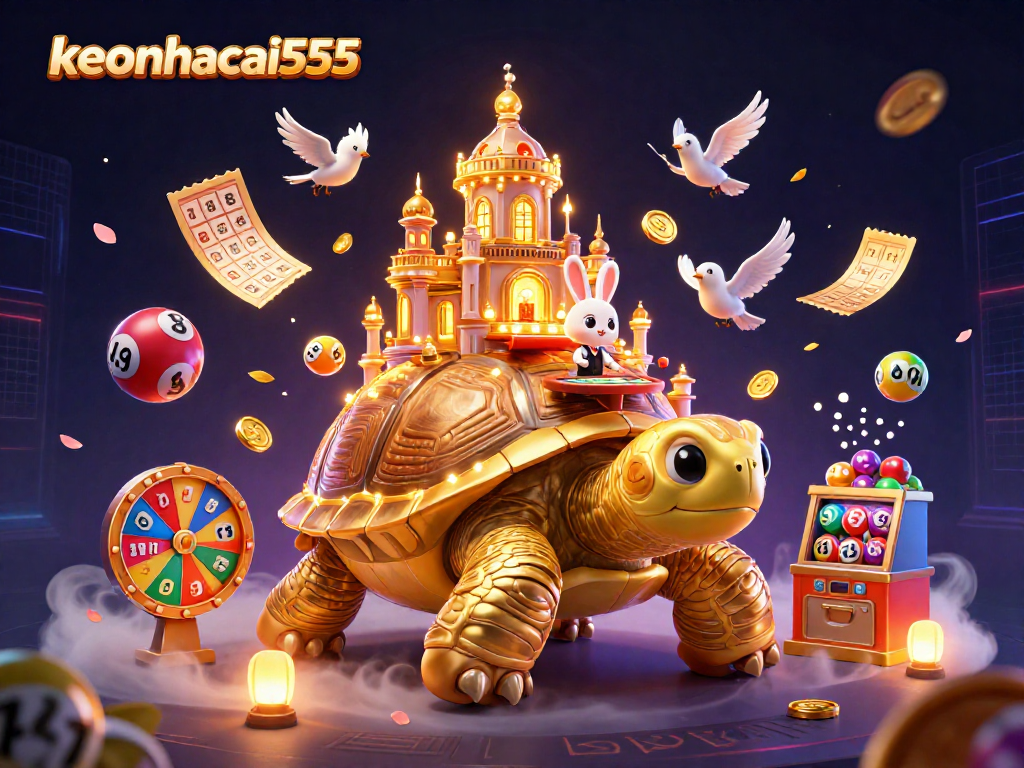 Engage with exciting games at keonhacai555 featuring a vibrant casino scene with fun characters.