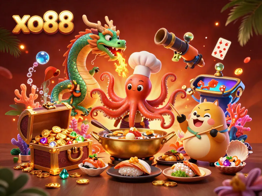 Engage in exciting gameplay with xo88 featuring vibrant characters and dazzling casino elements.