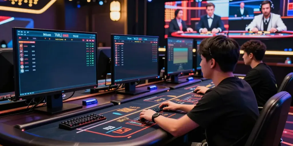 KU88 live casino experience featuring players and engaging dealers in a modern gaming environment.