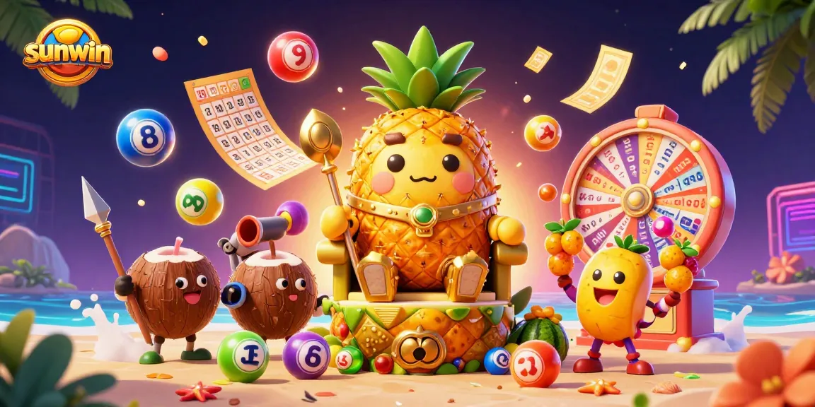 Engage in vibrant casino fun with sunwin, featuring a pineapple king and lively gaming elements!