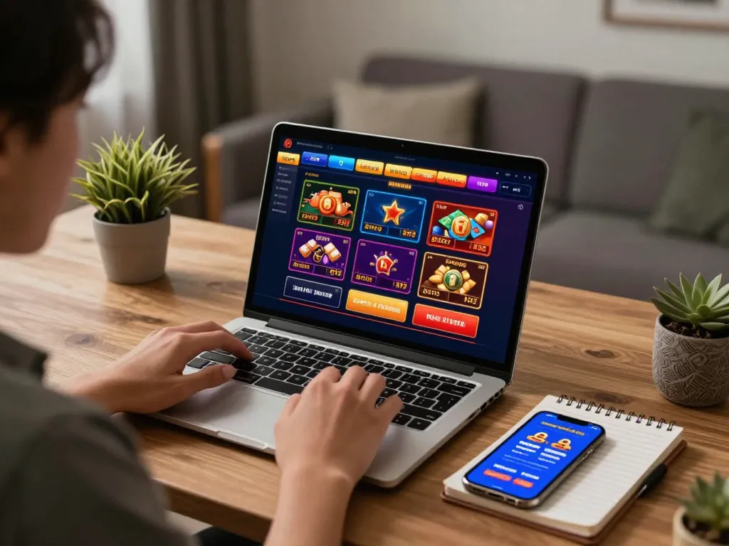 Engaging online gameplay at https://lc88.it.com/ with a cozy home setting, emphasizing responsible gaming.