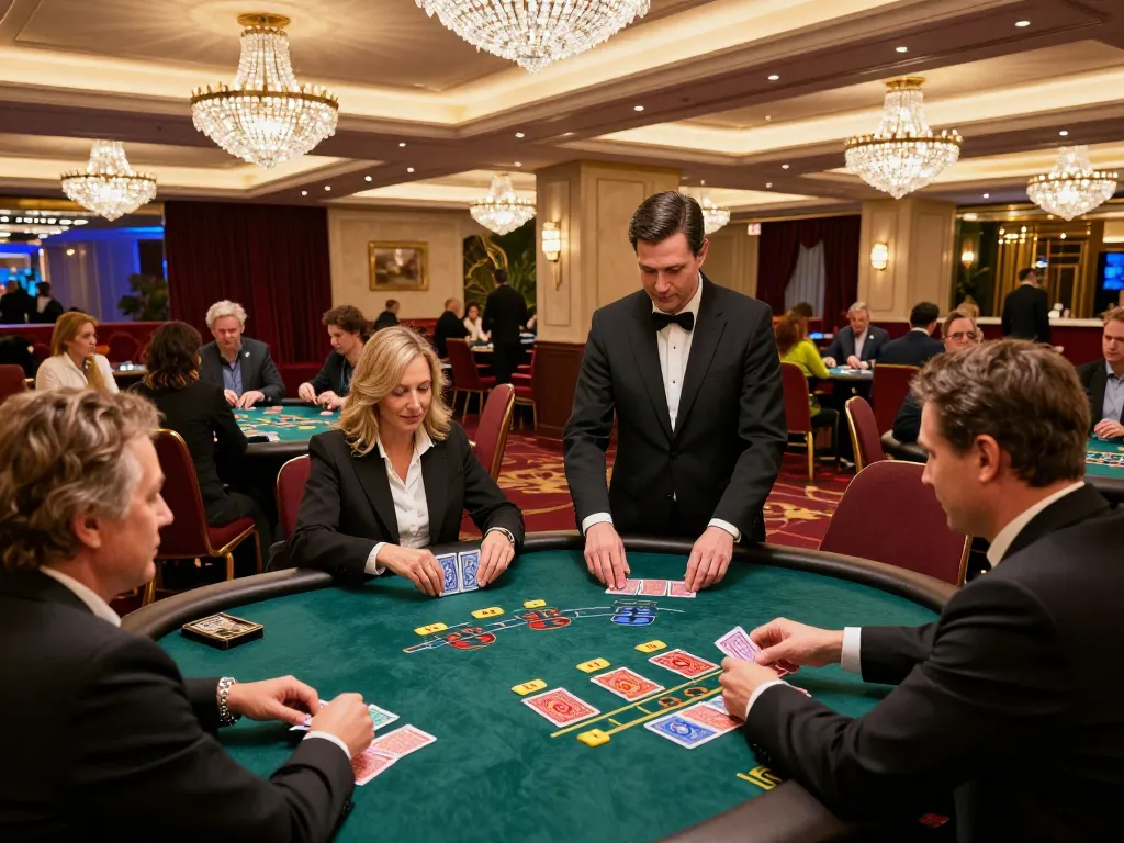 patrons experiencing high-stakes betting at a luxury casino, a key scene reflecting the thrill and impactxoft of strategic gameplay