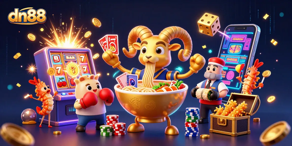 Engage with the exciting dn88 casino world through animated characters dealing cards and stacking chips.