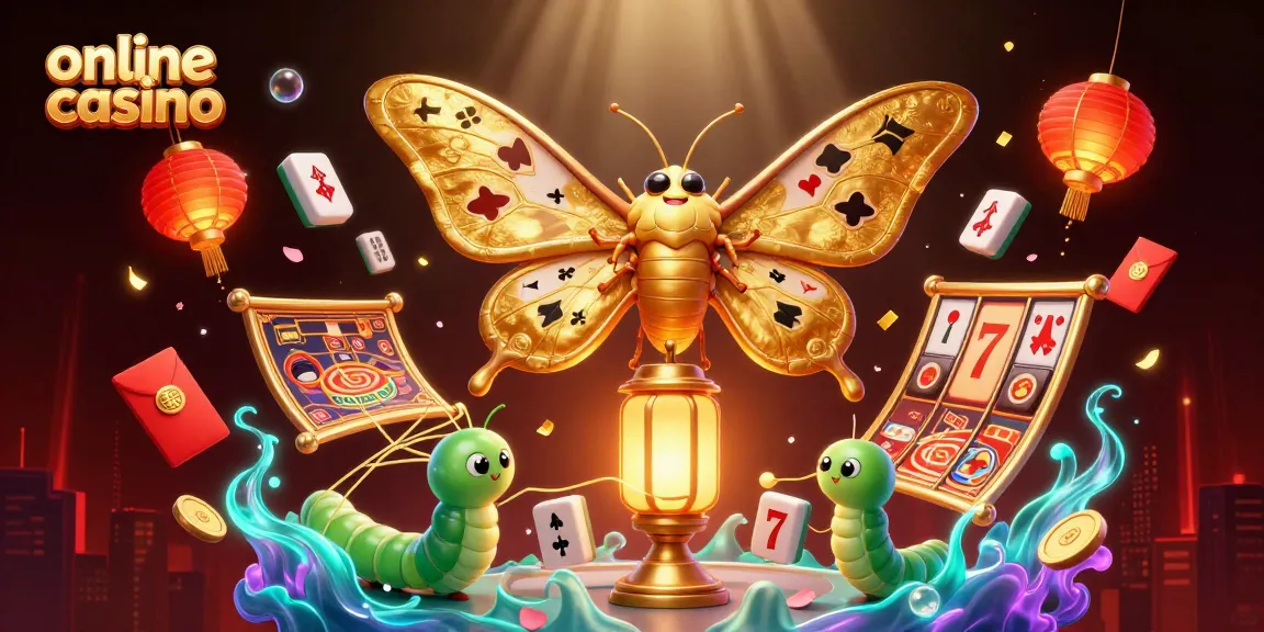 Experience the excitement of the online casino with vibrant 3D characters and golden elements.
